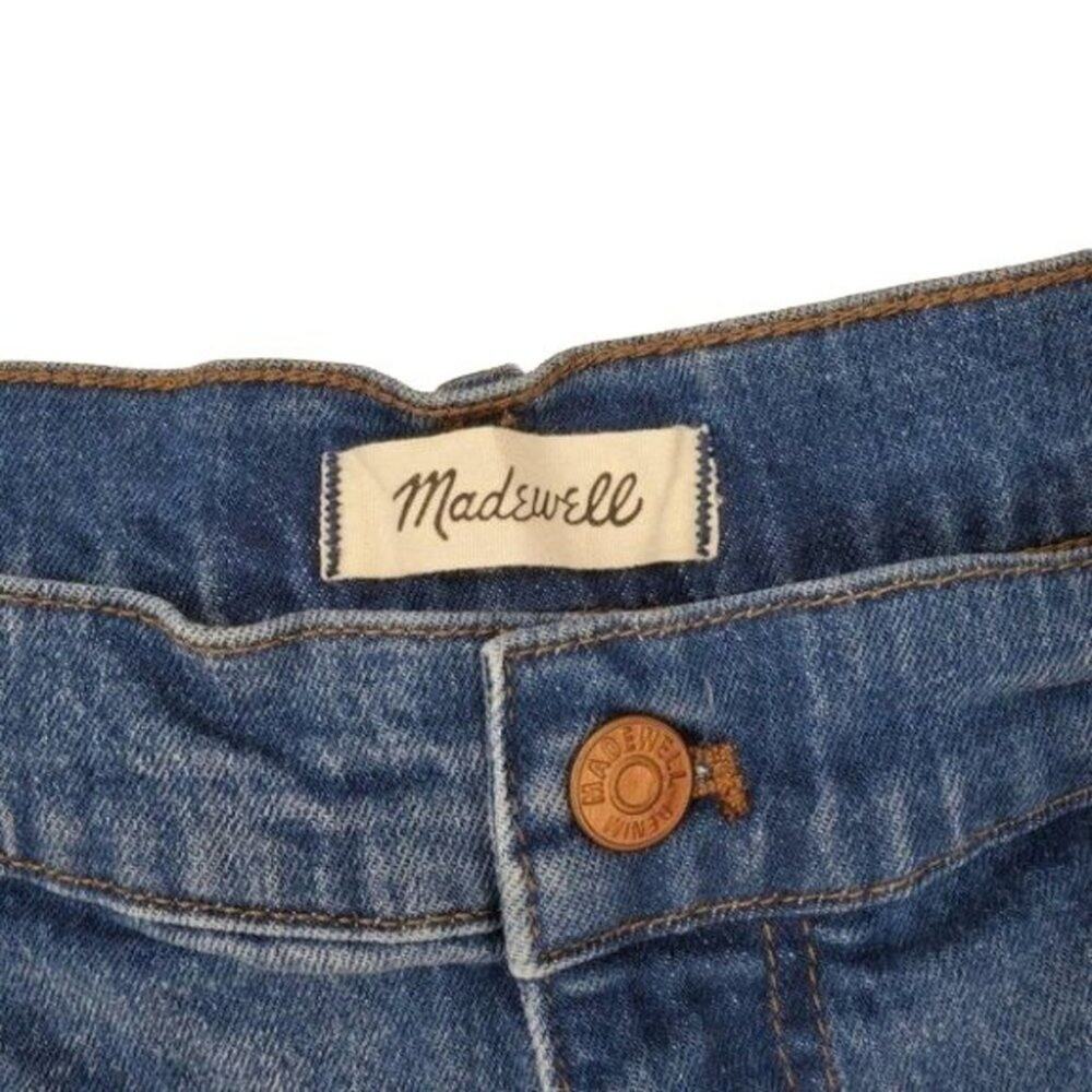 Madewell Tall High Rise Slim Boyjean Raw Hem Dover Wash Jeans Sz 37 - Picture 3 of 7